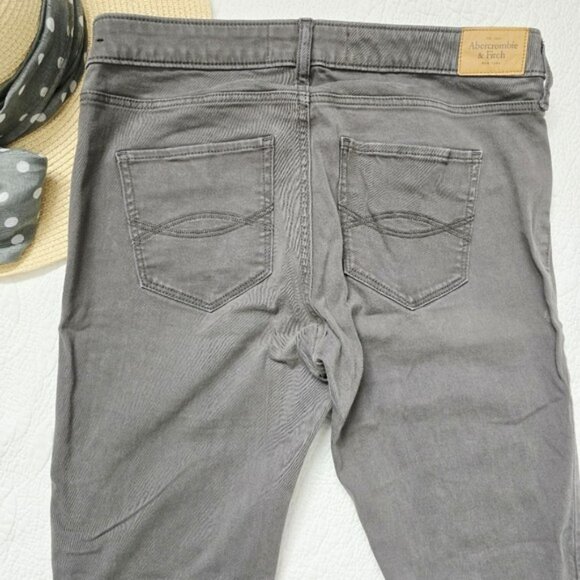 Abercrombie & Fitch Women's Neutral Jegging Jeans Grey Lightweight Denim Size 6 - Picture 7 of 13
